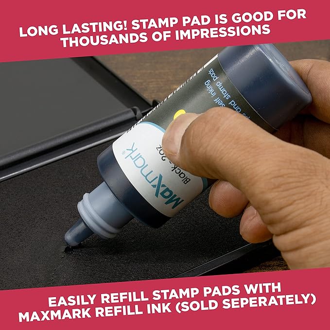 Large Premium Crimson Red Ink Stamp Pad - 3" by 6" - Quality Felt Pad