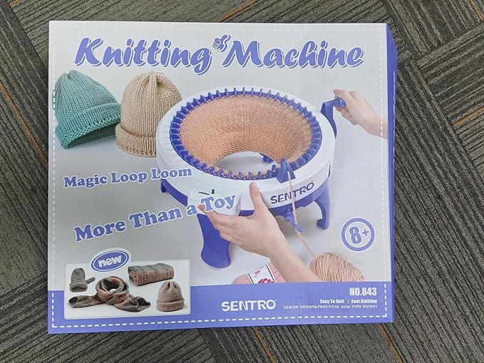 Knitting Machine,SENTRO 48 Needles Knitting Machines with Row Counter, Smart Weaving Round Loom,Double Knit Loom Machine Kit,DIY Knit Scarf Hat Sock