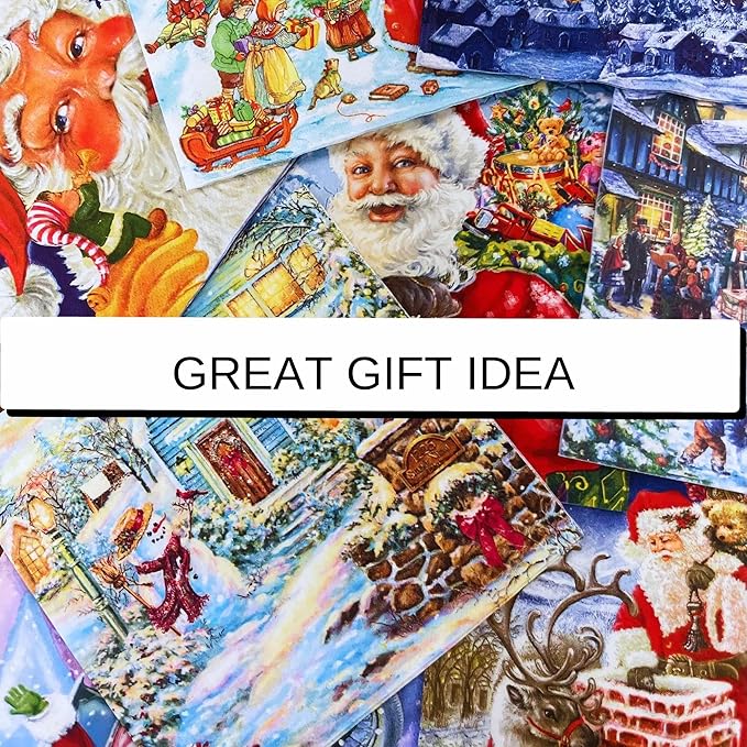 Keep Unique Mystery Pack Decoupage Paper Napkins, 20-ct Assorted Surprise Napkins, Decorative Napkins Christmas for Art Craft Junk Journal, 20 Different Designs