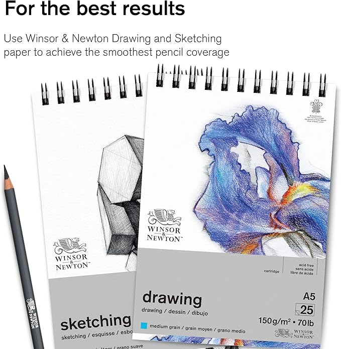 Winsor & Newton Studio Collection Artist Pencils, Graphite Pencils, Set of 6