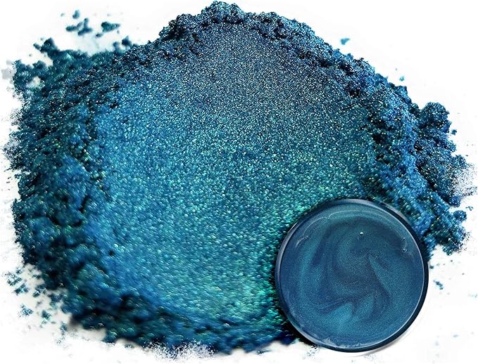 Eye Candy Pigments Blue Mica Pigment Powder Set P - Mica Powder for Epoxy Resin Art - Woodworking - Cosmetic Grade Mica Powder - Bath Bombs - Pigment Powder Variety Pack - 50g - Non-Toxic - Skin Safe