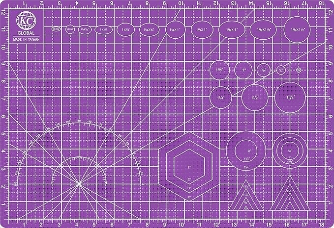 KC GLOBAL A3 (19"x13") Professional Grade Self-Healing Cutting Mat (Purple) - Odor-Free, Double-Sided, Eco-Friendly, Non-Slip, Premium Desk mat for DIY, Crafting, Model Building,and Art Projects