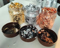 Gilding Flakes,Gold Foil Flakes for Resin,Blue Red Purple Pink Metallic Foil Flakes for Resin Jewelry Making,Nails,Painting Art,Crafts and Slime (Imitation Gold +Silver+Copper)