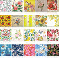 Crtiin 20 Pack Assorted Floral Napkins for Decoupage Toilet Napkins Flower Cocktail Decorative Paper for Birthday Party Beautiful Gorgeous, 20 Styles Each 6.5 inches(Style 9)