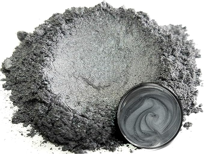 Eye Candy Pigments Premium Grey Mica Powder - Shadow Grey (50gr) - for Epoxy, Resin, Soap, Paint, Woodworking, Acrylic Pouring, Bath Bombs, Fishing Lures - DIY Arts and Crafts Additive