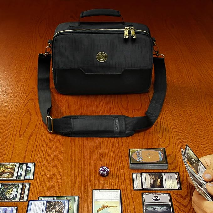 ENHANCE MTG Card Box Storage Case - Deck Holder Card Carrying Case Bag Compatible with Magic MTG Cards , Card Games, Cards Against Humanity - Pencil Loops , Pocket for Dice, & Tokens