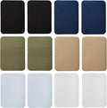 Johnson & Smith Iron On Patches - 12-Piece Iron On Patch for Clothing, Pants Repair - Adhesive Fabric Patches in Rectangle Shapes - Easy to Use, No Sewing Needed - Uniform Colors