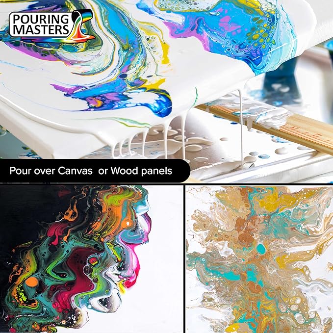 Pouring Masters Neon Jazzberry Ready to Pour Acrylic Pouring Paint - Premium 32-Ounce Pre-Mixed Fluid Acrylic Paint - Fluid Art Supplies for Canvas, Wood, Paper, Tile & Rocks