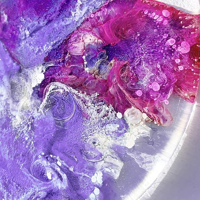 Pixiss Purple Alcohol Ink Set - 5 Shades of Highly Saturated Alcohol Ink for Epoxy Resin Supplies, Yupo Paper, Tumblers, Coasters - Resin Colorant for Epoxy Resin and Resin Art Supplies