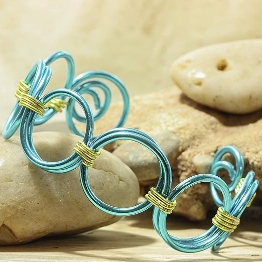 The Beadsmith Anodized Aluminum Wire – 12 Gauge – 39 feet – Turquoise Color – Bendable Craft Wire Used to Jewelry Making, Wire Wrapping, Sculpting, Floral, Modeling and Other DIY Arts & Crafts