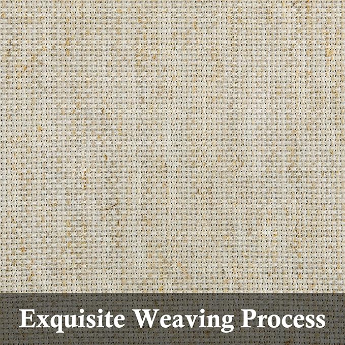 Aida Cloth Big Size 14 Count, Natural Oatmeal Cross Stitch Fabric, 60 inch by 36 inch (60 inch by 1 Yard)