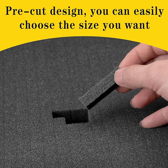 DECOHS 4 PCS Pick Apart Foam Insert- 2 Size Pick and Pluck Foam- Pluck Pre Cube Sheet Foam with Bottom Use for Board Game Box Cases Storage Drawer (Length 16 Inch)