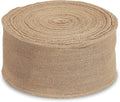 KINJOEK 4 Inch Wide 11 Yards Burlap Ribbon, Natural Jute Fabric Ribbon Crafts Ribbon for Christmas Wedding Gifts Burlap Fabric DIY for Decoration