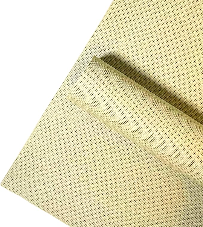2 Sheets of Tan 11 Count Aida Cloth – 21 x 21 Inch Pre-Cut Fabric Squares – Cross Stitch Fabric – 100% Cotton – Ideal for Needlework & Embroidery – The Knotty Unicorn