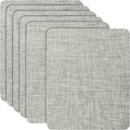 Azobur Coarse Linen Repair Patches, 6 Piece Self-Adhesive Linen Fabric Patches, Multi Color, Can be Used for Linen Sofa Repair and Linen Clothes Repair, Quick Fix Sofa.(Light Gray)