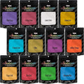 U.S. Art Supply Jewelescent Mica Pearl Pigment Powder Kit, 12 Deluxe Colors, 3.5 oz (100g) Pouches - Cosmetic Grade, Epoxy Resin Color Pigment, Mica Powder for Resin, Soap, Slime, Candle Dye, Art