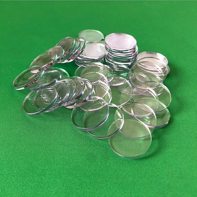 Yuanhe Clear Acrylic Poker Chip Spacers,50pcs/100pcs/200pcs