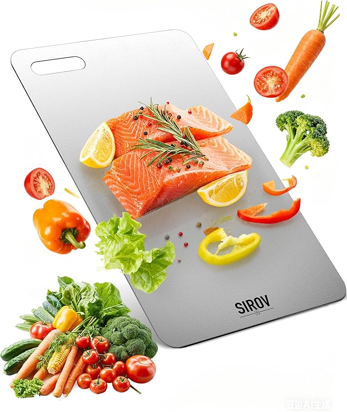Titanium Cutting Board,100% Pure Titanium Kitchen Cutting Board, Non-Toxic & Dishwasher Safe, Durable and Hygienic for Meat, Fruit & Vegetables (16L*10W)