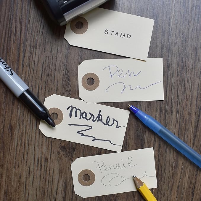 Shipping Tags with Wire Ties #1-2 3/4” x 1 3/8” - 250 Blank Manilla Tags with Wire Attached and Reinforced Hole, Wire Labels Write On
