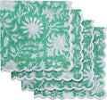 Ridhi Mint Green Cloth Napkins 100% Pure Cotton Farmhouse Wedding Dinner Napkins for Easter, Thanksgiving, Holiday Daily Wedding uses Napkins (4-20x20 Dinner Napkin)