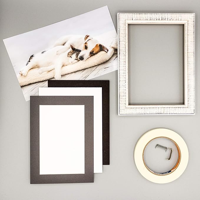 11x14 Mat for 8.5x11 Photo - Precut Charcoal Picture Matboard for Frames 11 x 14 Inches - Bevel Cut Matte to Display Art 8.5 x 11 Inches - Acid Free Pack of 100 MATS with Backing Boards & Clear Bags