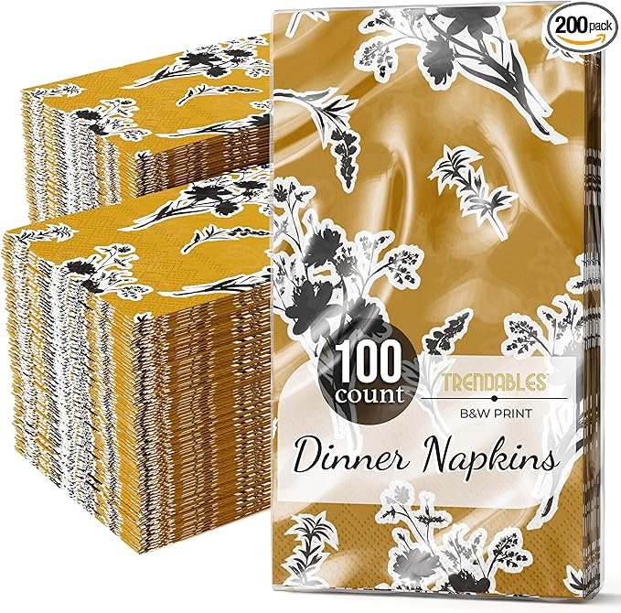 Trendables Floral Napkins for decoupage 100 Pcs 3 Ply floral paper napkins decorative Guest Towels Disposable Bathroom, Flower Design For Tea Party Decorations, Dinners & Weddings