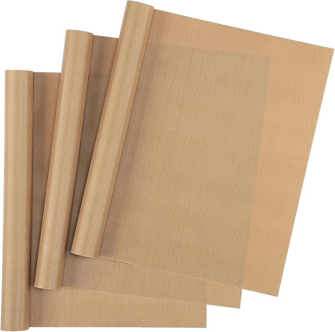 Svaldo Teflon Sheets for Heat Press, 3 Pack, 12x16 Heat Press Paper for T Shirts, Hat, Reusable Non Stick PTFE Teflon Sheet, Iron Transfer Paper for Sublimation Machine, Craft & Baking