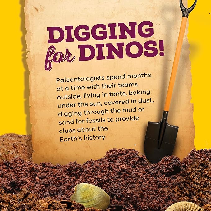 Dan&Darci Real Fossil Dig Kit for Kids - Science Kits for Boys & Girls Age 8-12 - Birthday Gift Ideas for 8, 9, 10, 11, 12 Year Old Boy or Girl - Fossils Digging STEM Toys for Ages 8-13