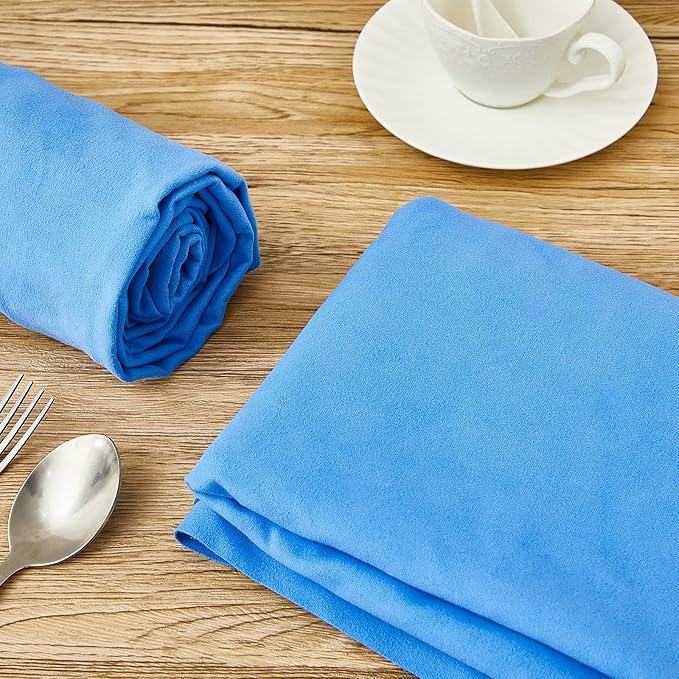 Jecery 1.1 Yard Anti Tarnish Silver Cloth by the Yard, Luxury Jewelry Silver Polishing Storage Protect Cloths for Silverware Flatware Silversmith Polishing(Royal Blue)
