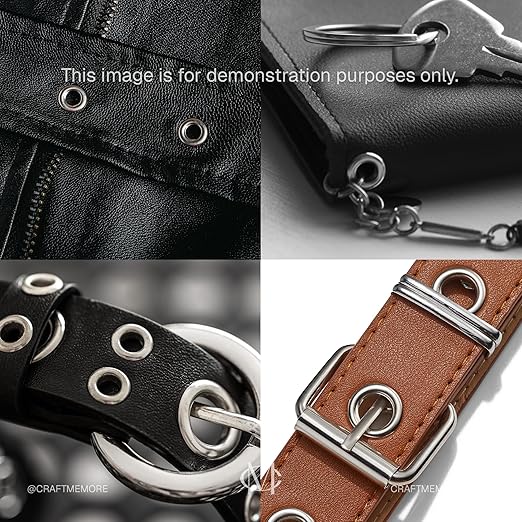 CRAFTMEMORE Grommet Tool Kit with 200 Silver Grommets, 3/8 and 1/4 inch Double Head Pliers, for Tarps, Fabric Rings, Leather, Tents, Vinyl, Canvas