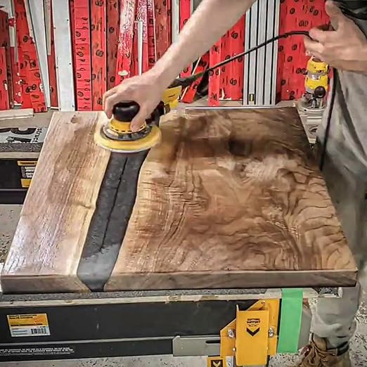 White Buffing Pad with Hook and Loop Back for Wood and Epoxy | Apply Hard Wax Oils and Stain