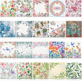 Crtiin 20 Pack Assorted Floral Napkins for Decoupage Toilet Napkins Flower Cocktail Decorative Paper for Birthday Party Beautiful Gorgeous, 20 Styles Each 6.5 inches(Style 6)