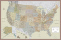 24x36 United States, USA Contemporary Premier Wall Map Poster (24x36 LAMINATED)