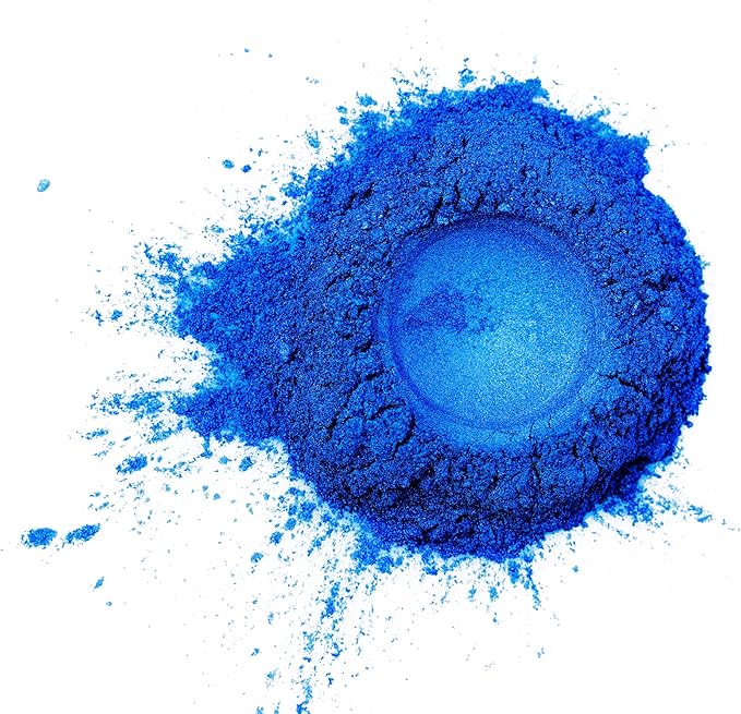 Blue Mica Powder for Epoxy Resin 56g / 2oz. Jar - TECHAROOZ 2 Tone Resin Dye Color Pigment Powder for Lip Gloss, Nails, Colorant for Slime Bath Bombs Soap Making & Polymer Clay