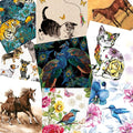 Mystery Pack Decoupage Paper Napkins, 20-ct Assorted Surprise Napkins, Decorative Napkins for Art Craft Junk Journal, Scrapbooking, 20 Different Animals Designs