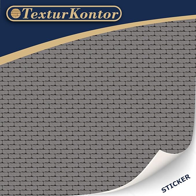 3 Sheets Self-Adhesive Decorative Film Paving Stones and Surfaces for Model Making in Scale 1:87 Scale H0 (UK: 3.5 mm Scale) (Wall Bricks)
