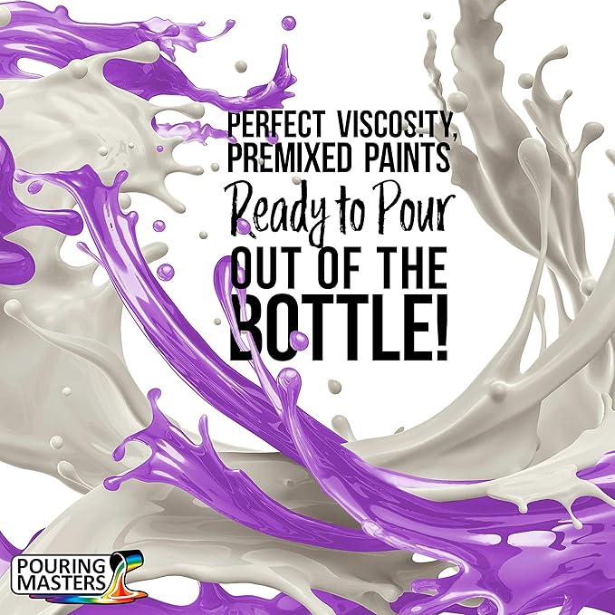 Pouring Masters Neon Jazzberry Ready to Pour Acrylic Pouring Paint - Premium 32-Ounce Pre-Mixed Fluid Acrylic Paint - Fluid Art Supplies for Canvas, Wood, Paper, Tile & Rocks