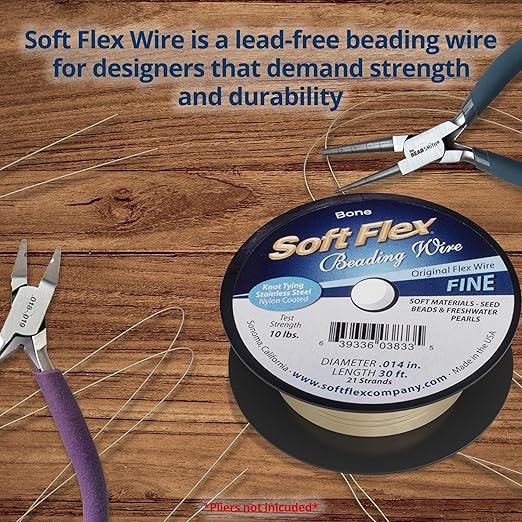 Soft Flex 21 Strand Beading Wire - Fine 0.14 Diameter - 30 Feet Design Wire