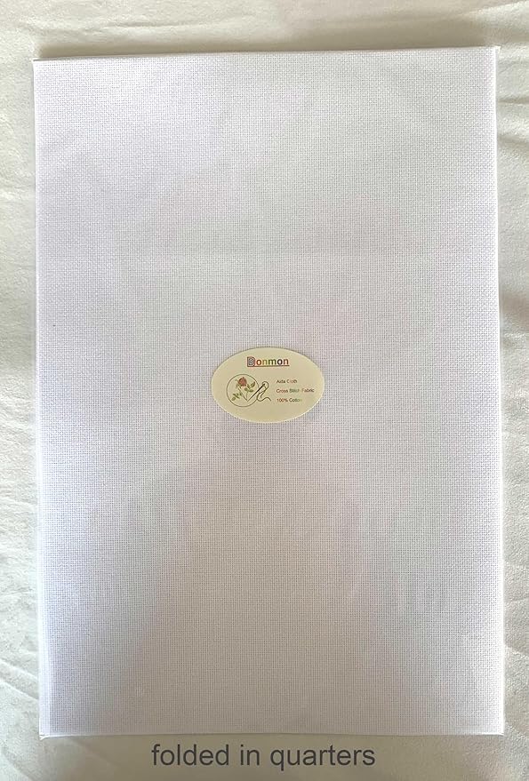 Aida Cloth 22 Count Cross Stitch Fabric,19×28inch (22CT,White)