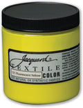 Jacquard Textile Color Fluorescent Yellow - Permanent Fabric Paint for Clothes, Furniture Upholstery, Shoes or Tote Bags – Indoor & Outdoor Fabric Paint – 8 Oz Jar, Upholstery Fabric Paint