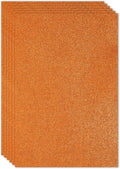 PATIKIL 2mm(1/10") Thick Non Adhesive Glitter Foam Sheet 16x24inch(40x60cm) Orange, EVA Shiny Foam Board for Craft, 6 Pcs
