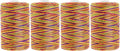 Mandala Crafts 4 Pack of Serger Threads Cones Spools - 40S/2 4000 Yards Polyester Rainbow Threads for Sergers Machine and Overlock Quilting Sewing Machine