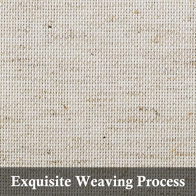 Aida Cloth Big Size 18 Count, Light Oatmeal Cross Stitch Fabric, 59 inch by 36 inch (59 inch by 1 Yard)