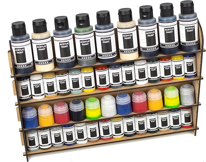 Paint Rack for Model Paints. Hobby Craft Citadel Vallejo Tamiya Army Wall Paint Rack Stand Paint Holder Organiser Miniature Warhammer Paint Storage Model Painting Station (Universal)