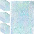 Outus 24 Sheets Holographic Sticker Paper Holographic Laminate Sheets Transparent Overlay Lamination Sticker Self Adhesive Vinyl Film A4 Size, 8.25 x 11.7 Inches(Spot Patterns)