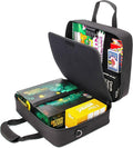 USA Gear Board Game Bag Compatible with Catan, Cards Against Humanity, Monopoly, Battleship, Sequence, Ticket to Ride & More - Board Game Storage Bag with Customizable Interior, Padded Shoulder Strap