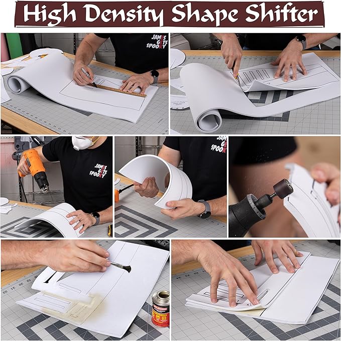 2-Pack EVA Foam Cosplay Bundle - 2 Pack: 1mm Thick (White) 14" x 39" Sheet - Premium Foam Sheets - Ultra High Density Craft Foam 85 kg/m3 - by The Foamory