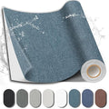 Fabric Repair Patch, 17X79 Inch Fabric Large Repair Tape, Self-Adhesive Patches for Furniture, Sofa, Car Interior, Shoes, Hand Bag, Clothing (Blue Grey, 17X79 Inch)