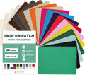 Iron on Patches for Clothes, 20 Pieces Multi-Colored Patches for Cloth, 100% Cotton Fabric Patches for Clothing, Bag, Hat Repair, Clothing Repair Decorating Kit 3.7" by 4.9" (9.5 cm x 12.5 cm)
