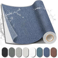 Fabric Repair Patch, 17X158 Inch Linen Large Repair Tape, Self-Adhesive Patches for Furniture, Sofa, Car Interior, Shoes, Hand Bag, Clothing (Dark Blue, 17X158 Inch)